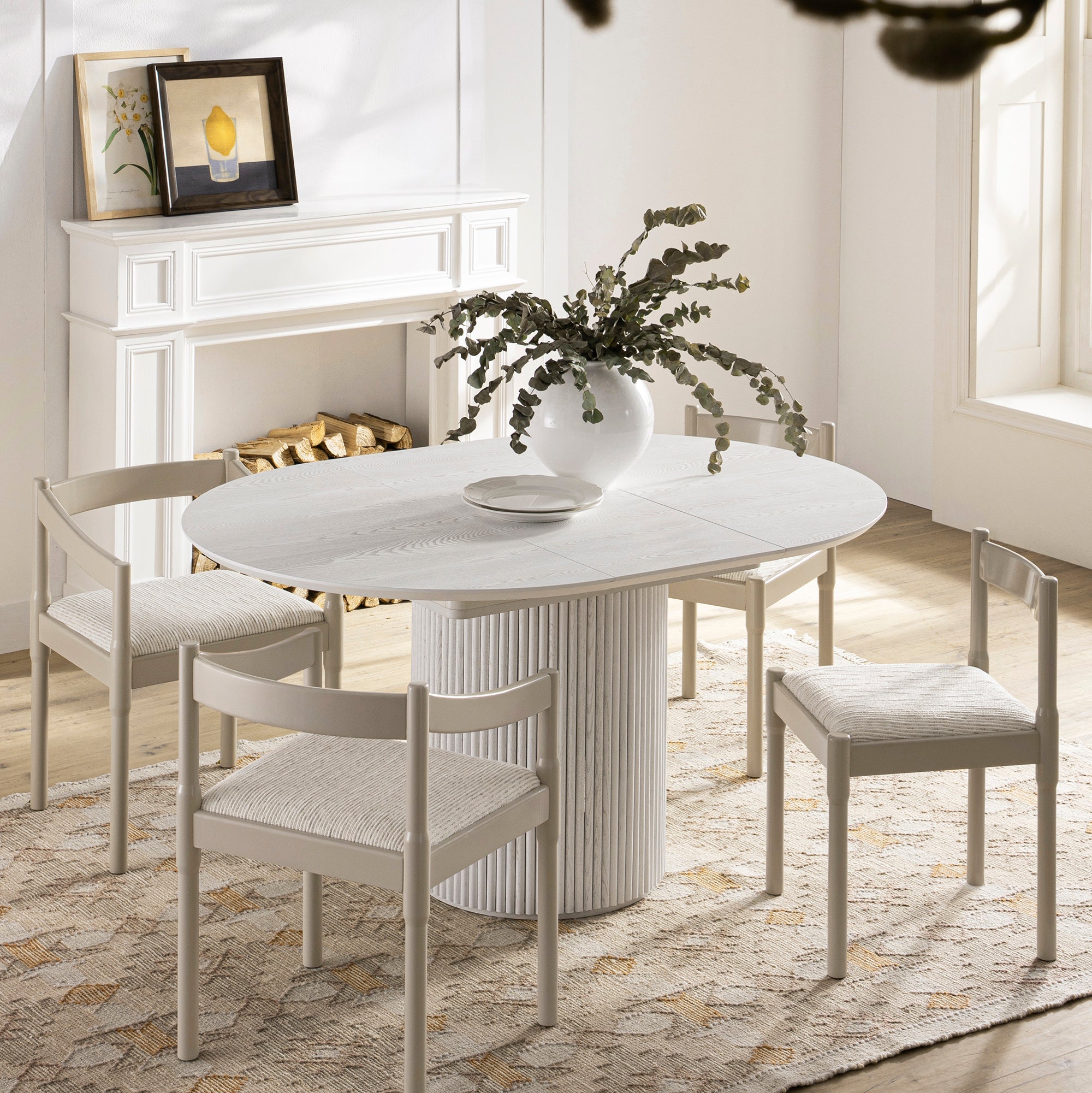 Minley 2-in-1 Carver Chair, Light Taupe High Gloss