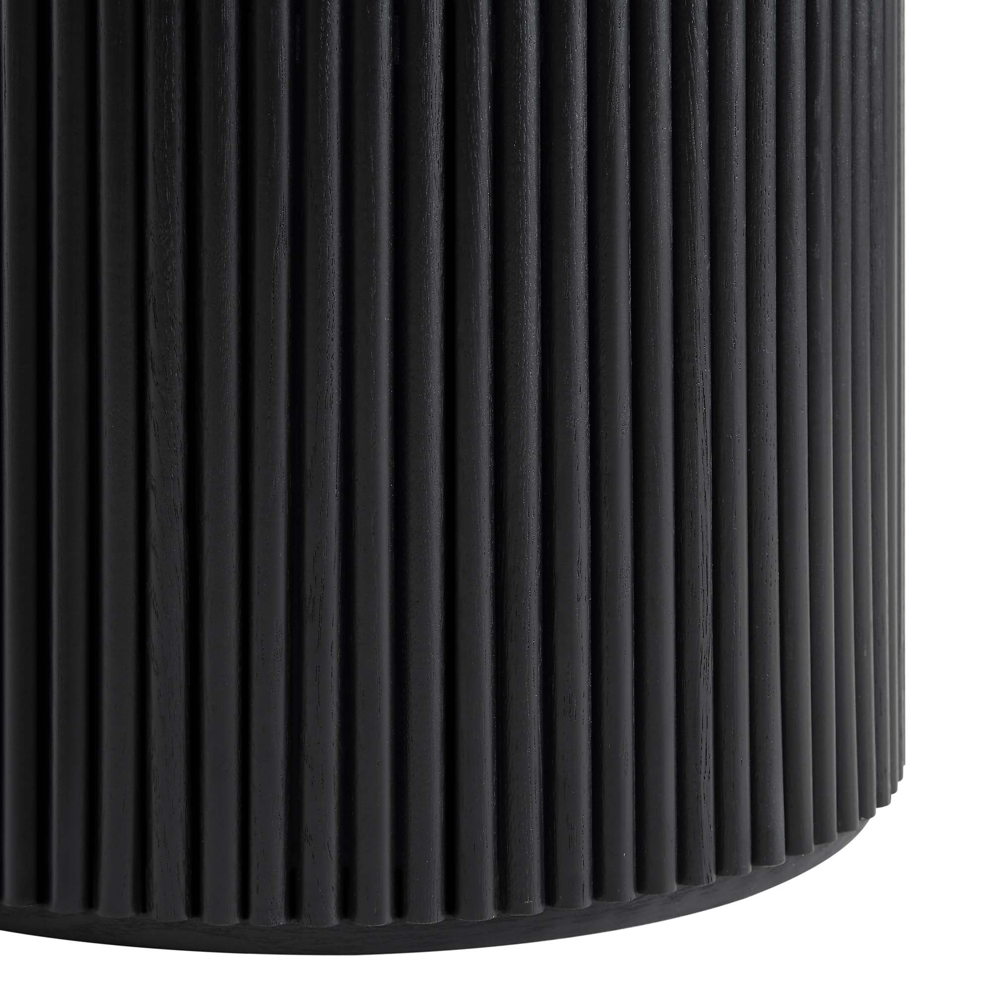 Maru Ceramic Top Black Pedestal Round Dining Table