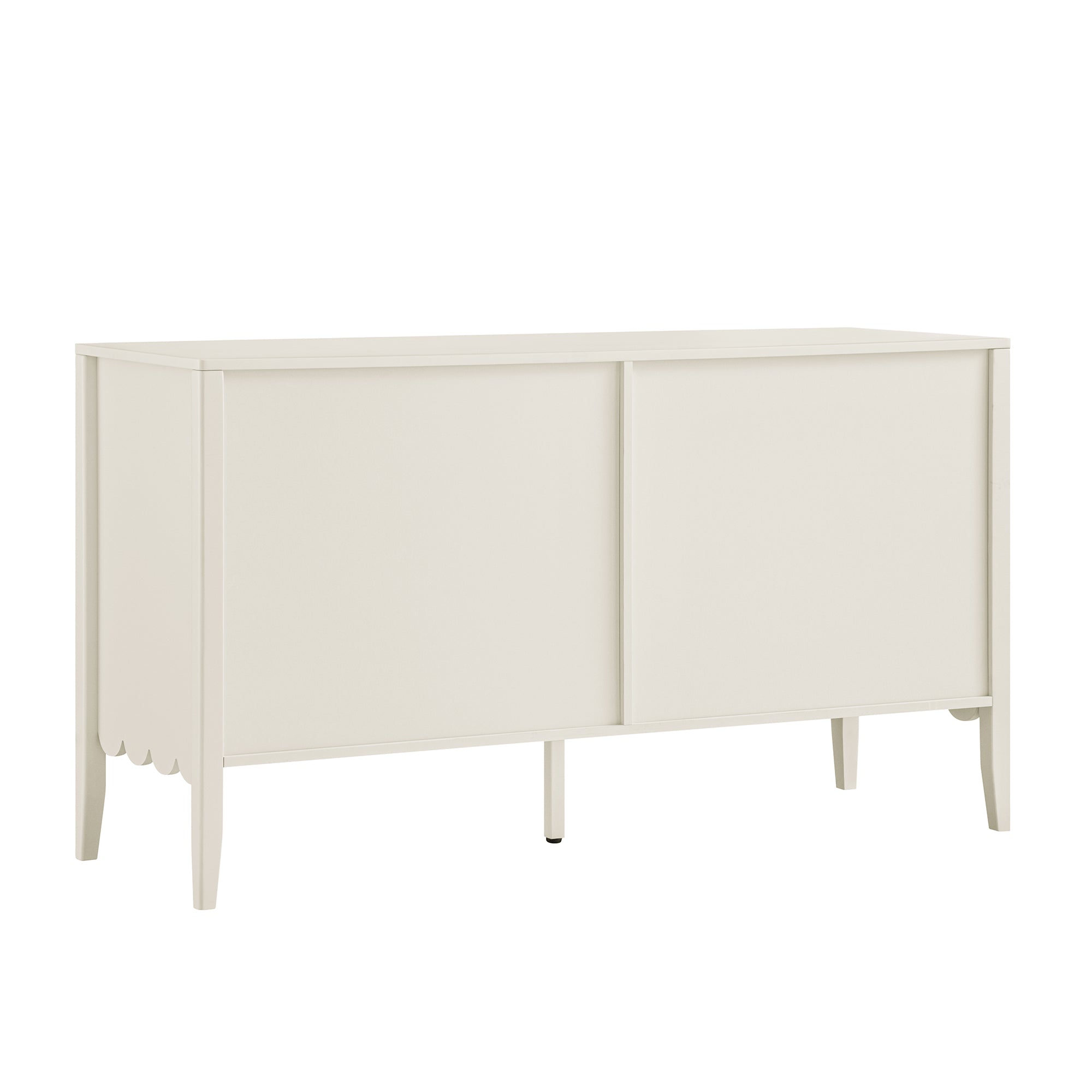 Henley Scalloped Edge 6 Drawer 140cm Wide Chest, Light Sand