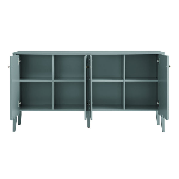 Henley Scalloped Edge 150cm Wide Sideboard, Blue Spruce