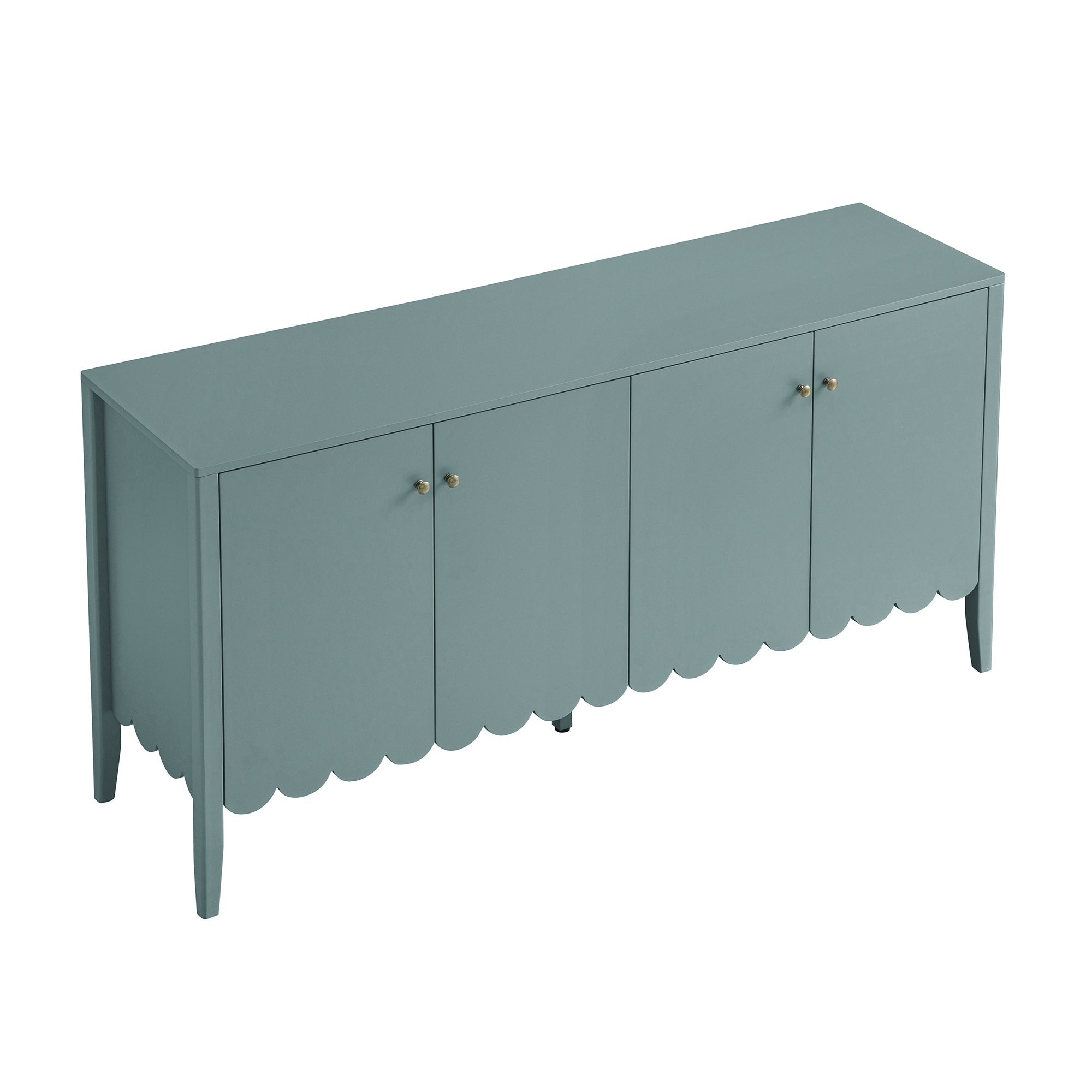 Henley Scalloped Edge 150cm Wide Sideboard, Blue Spruce