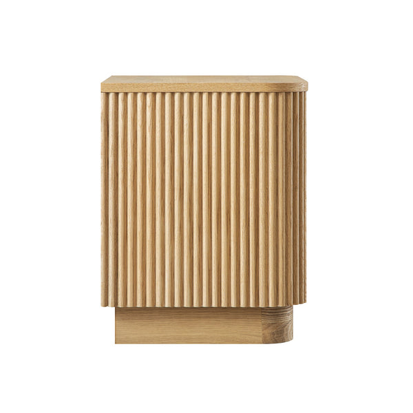 Maru 1-Drawer Bedside Table, Oak