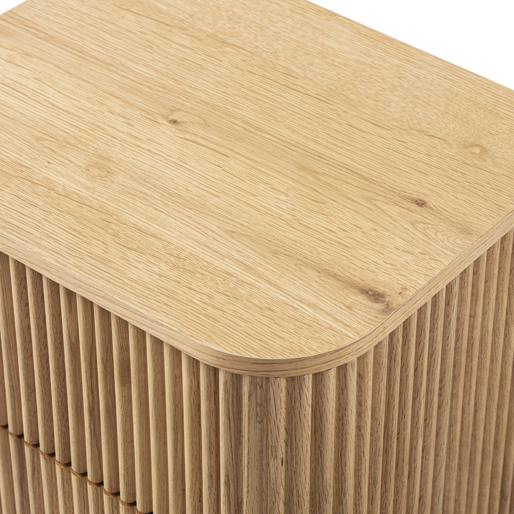 Maru 2-Drawer Bedside Table, Oak