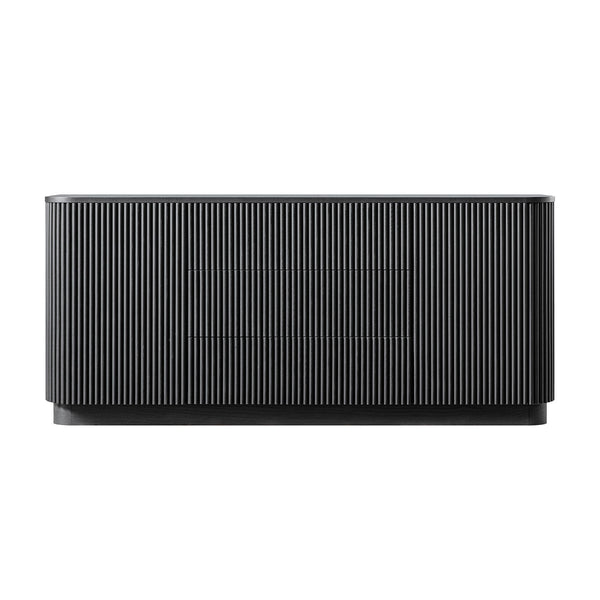 Maru Large 2-Door Sideboard with Drawers, Black