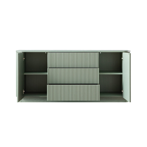 Maru Large 2-Door Sideboard with Drawers, Sage Green
