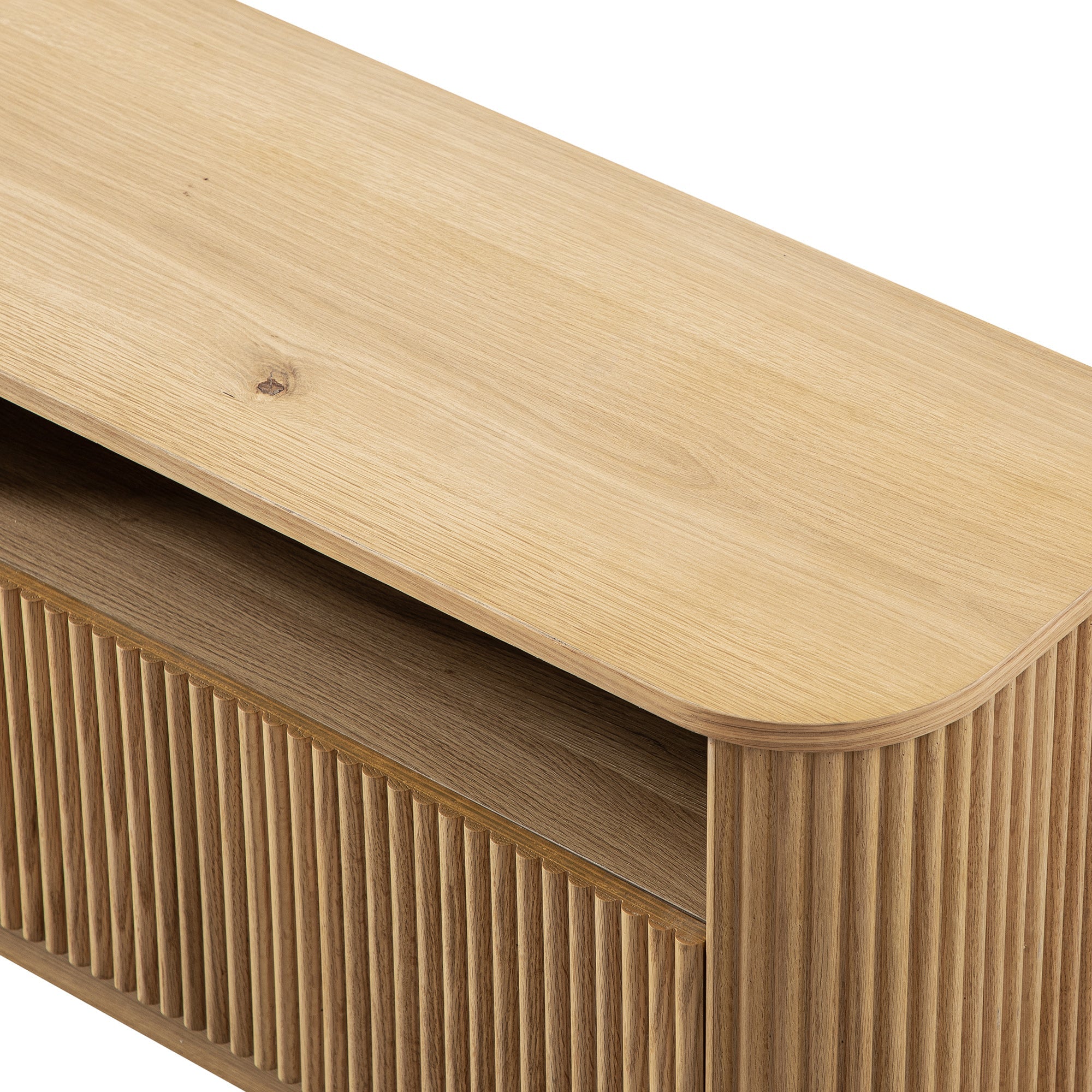 Maru 162cm TV Unit with Drawers, Oak