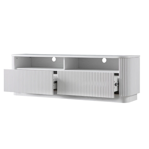 Maru 162cm TV Unit with Drawers, Washed White