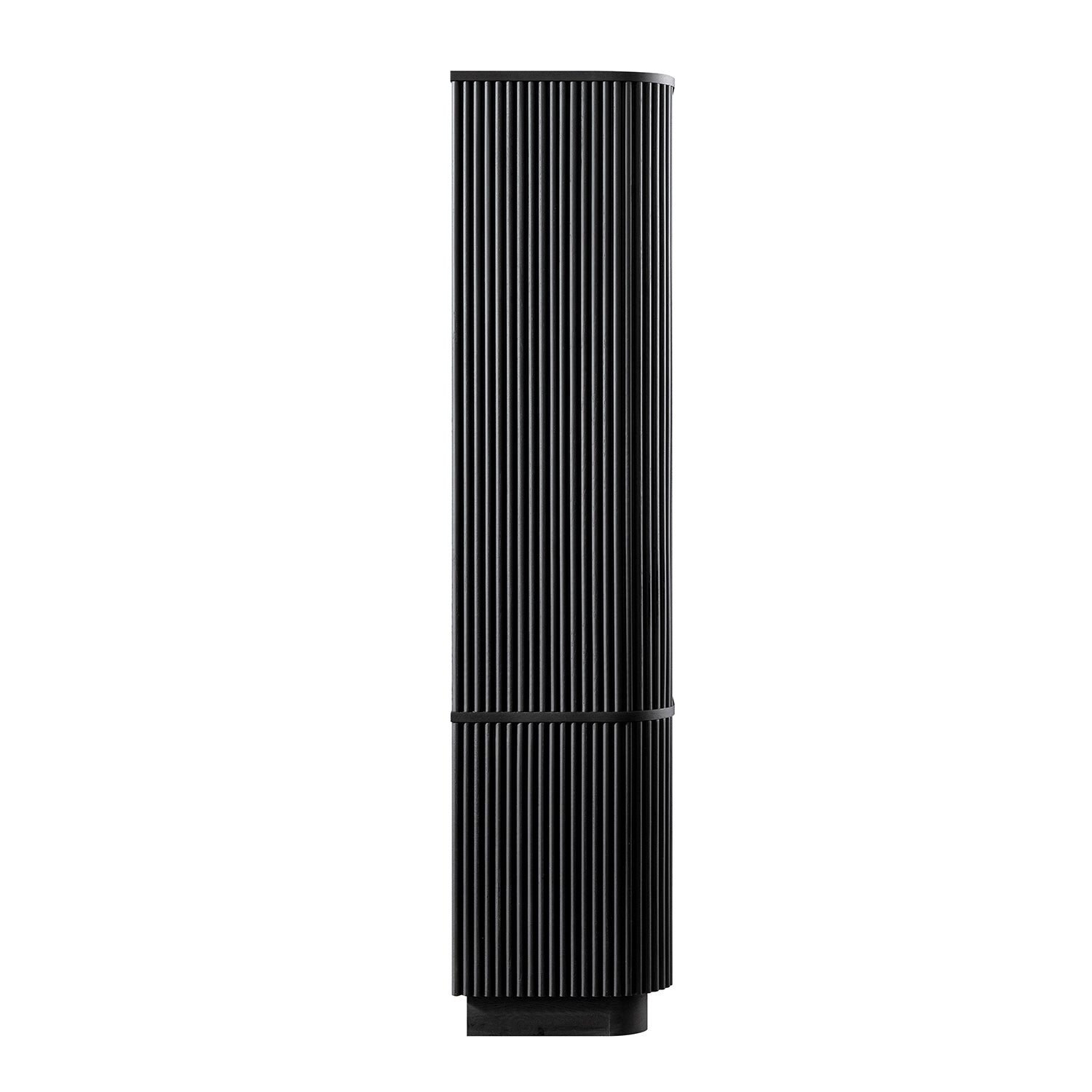 Maru Bookcase with Cabinet, Black