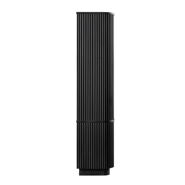 Maru Bookcase with Cabinet, Black