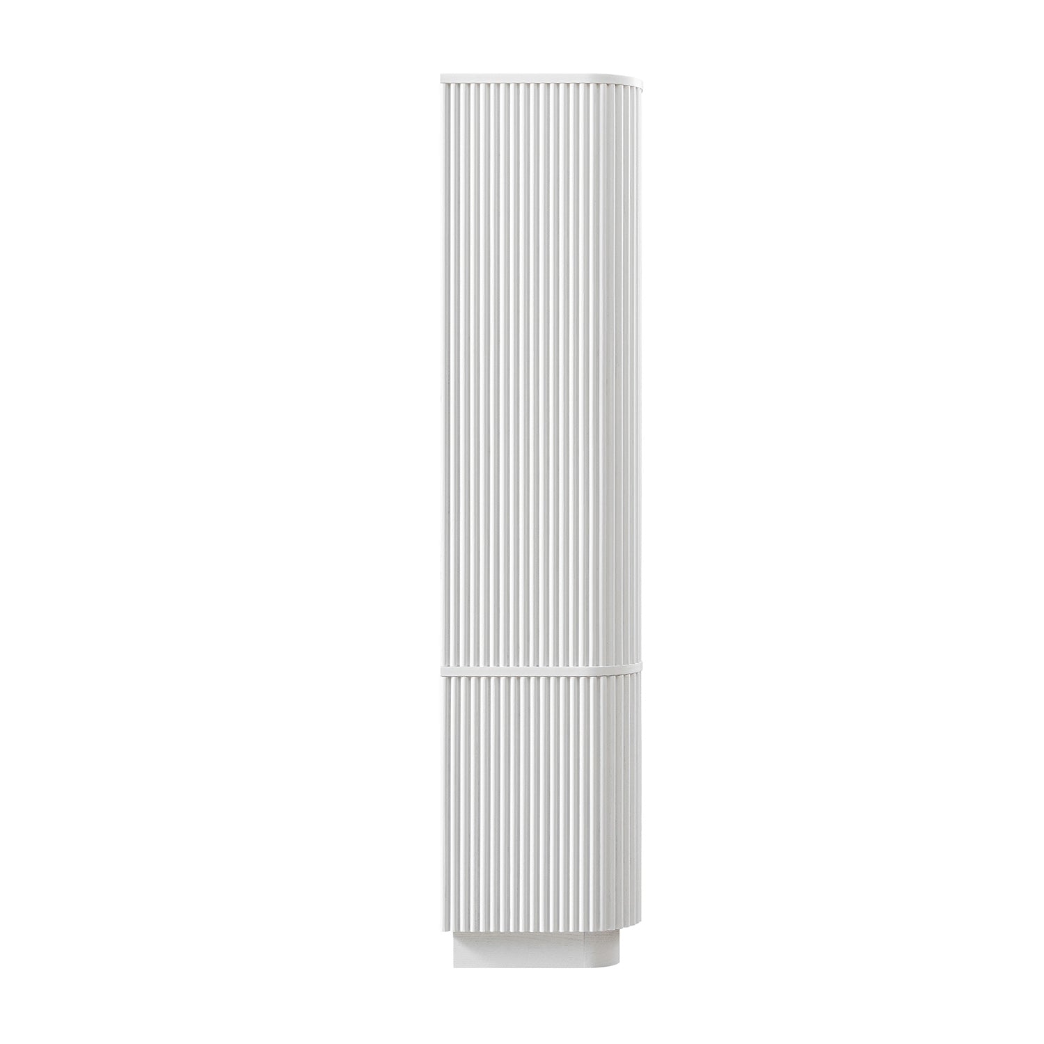 Maru Bookcase with Cabinet, Washed White