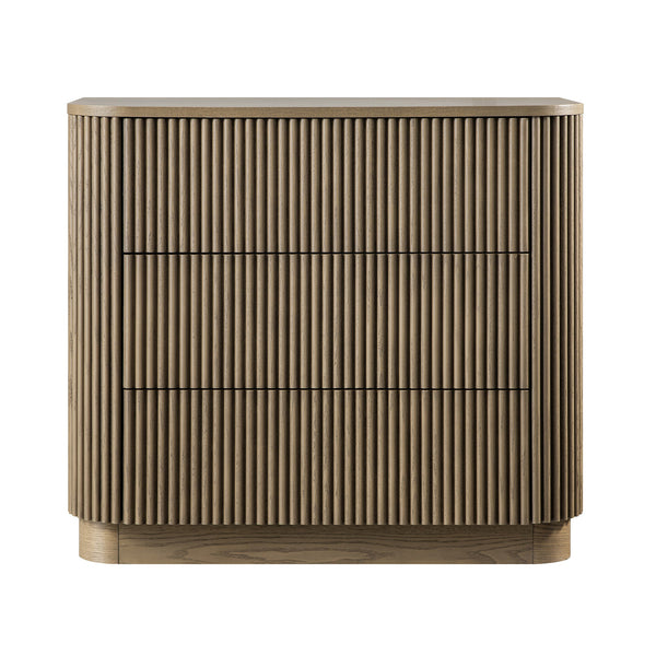 Maru Chest of 3 Drawers, Silver Oak