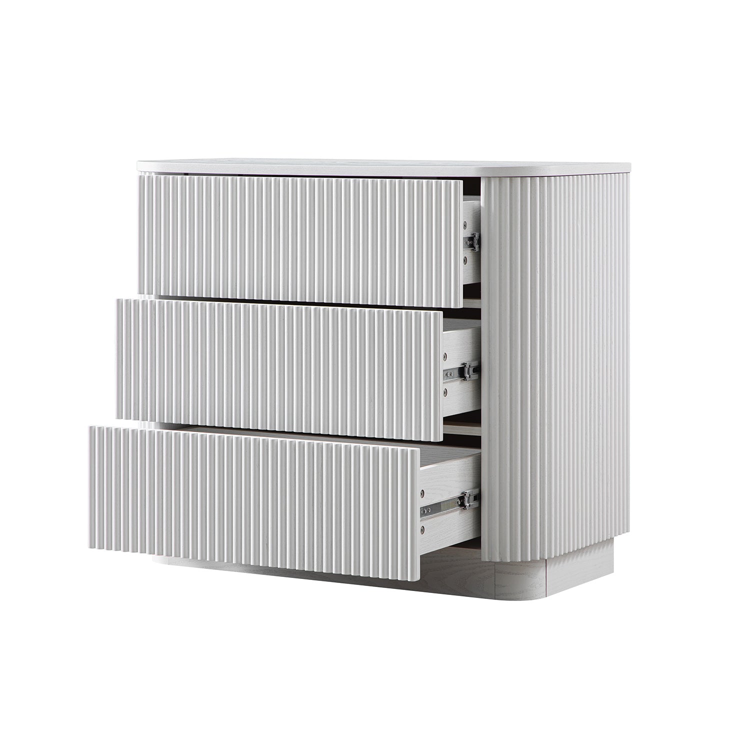Maru Chest of 3 Drawers, Washed White