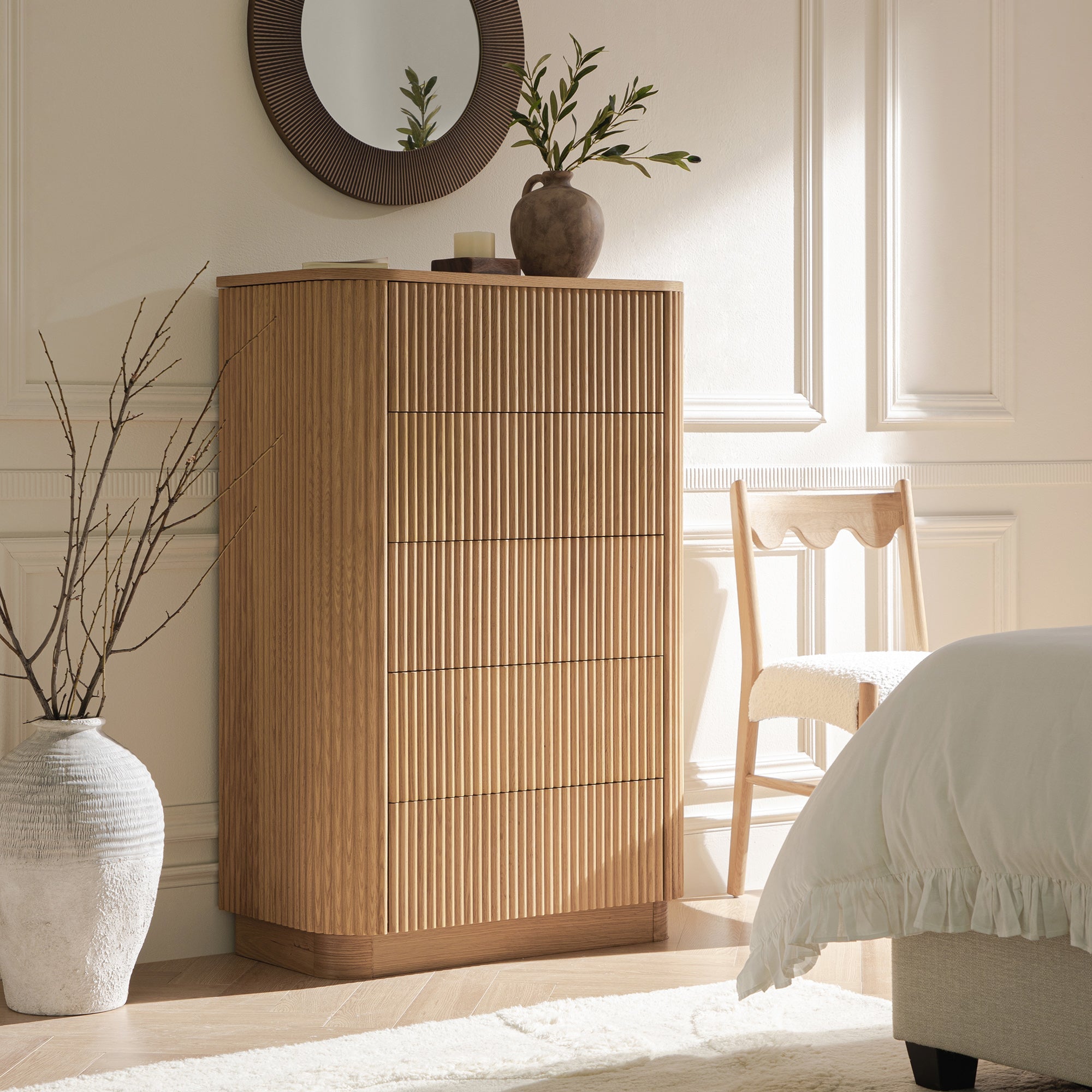 Maru Chest of 5 Drawers, Oak