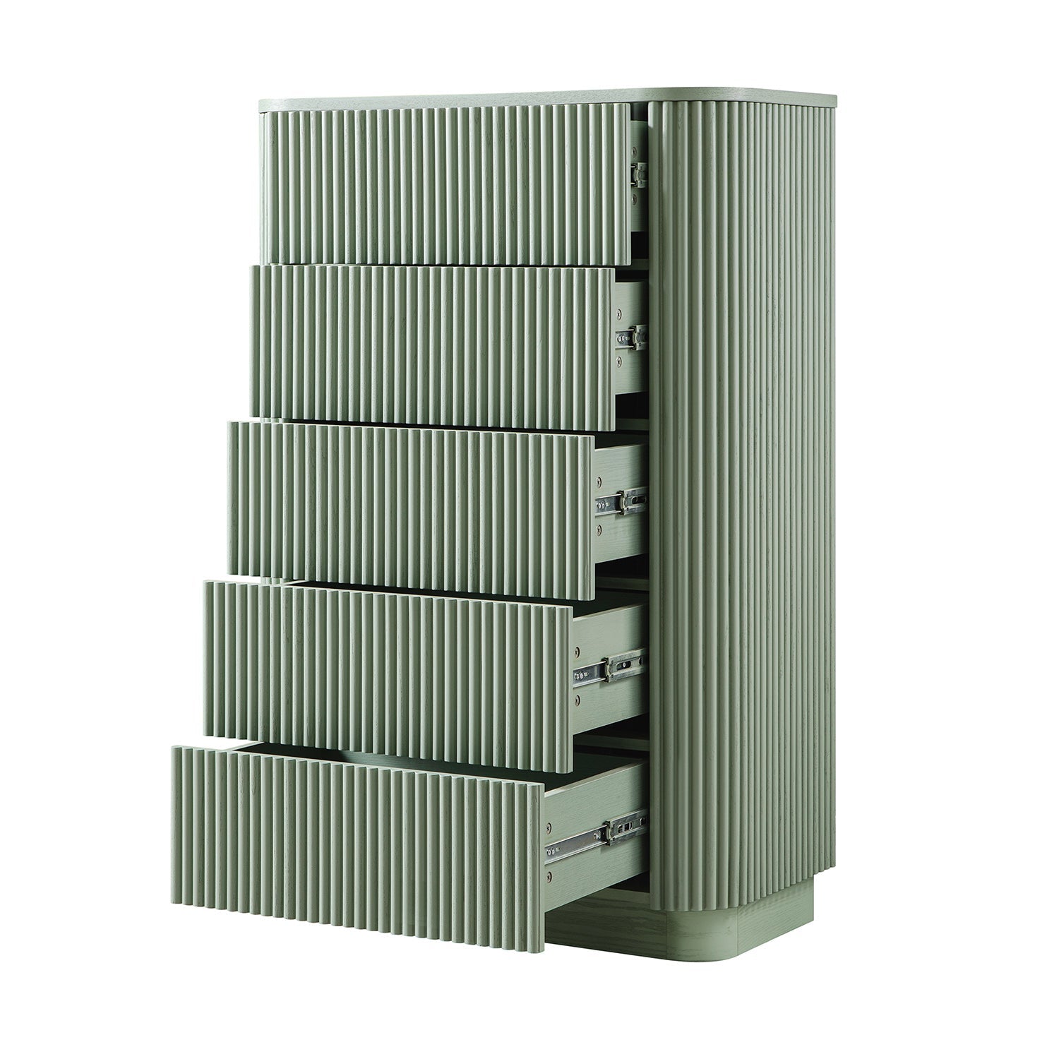 Maru Chest of 5 Drawers, Sage Green
