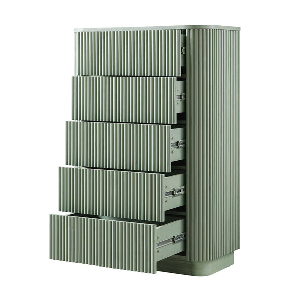 Maru Chest of 5 Drawers, Sage Green
