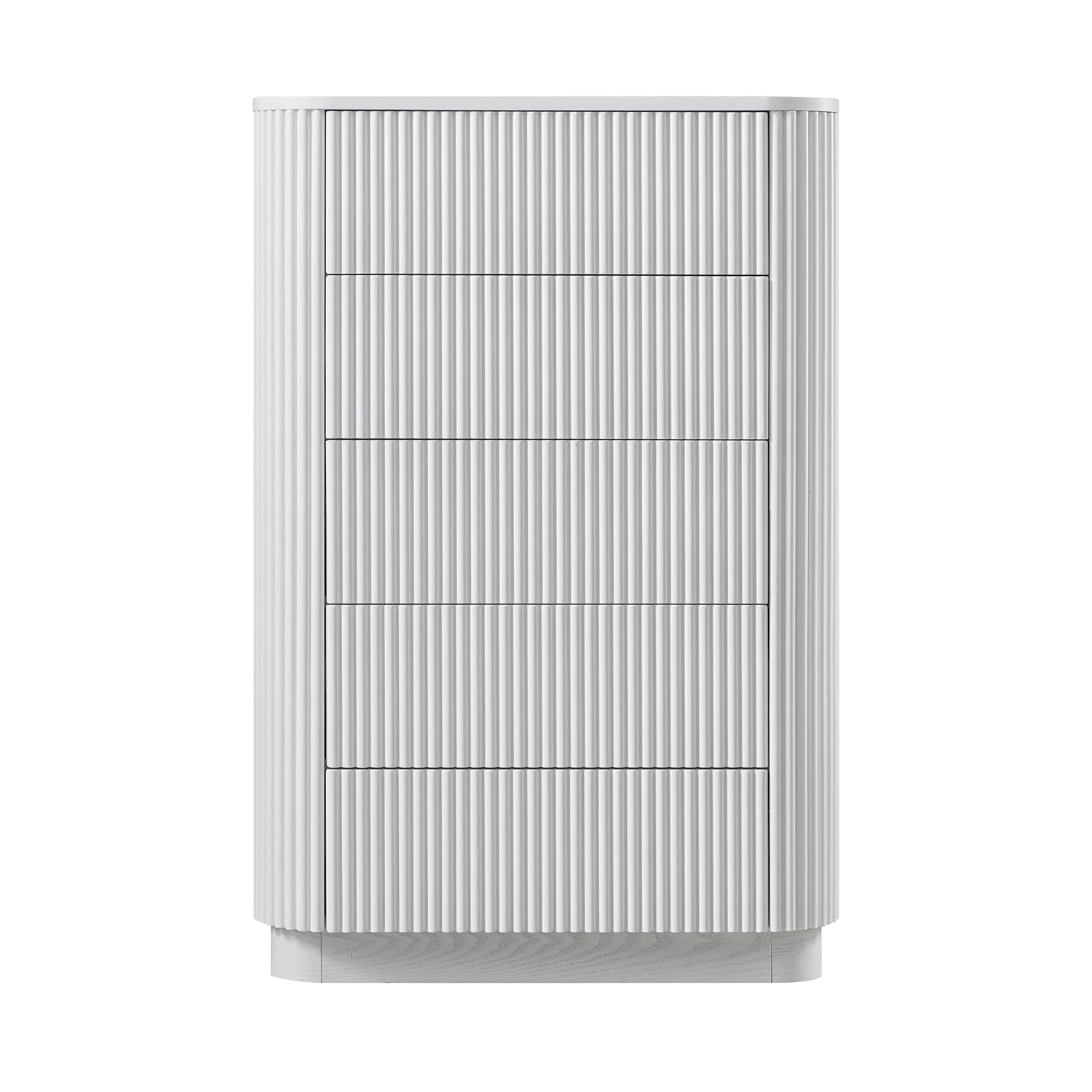 Maru Chest of 5 Drawers, Washed White