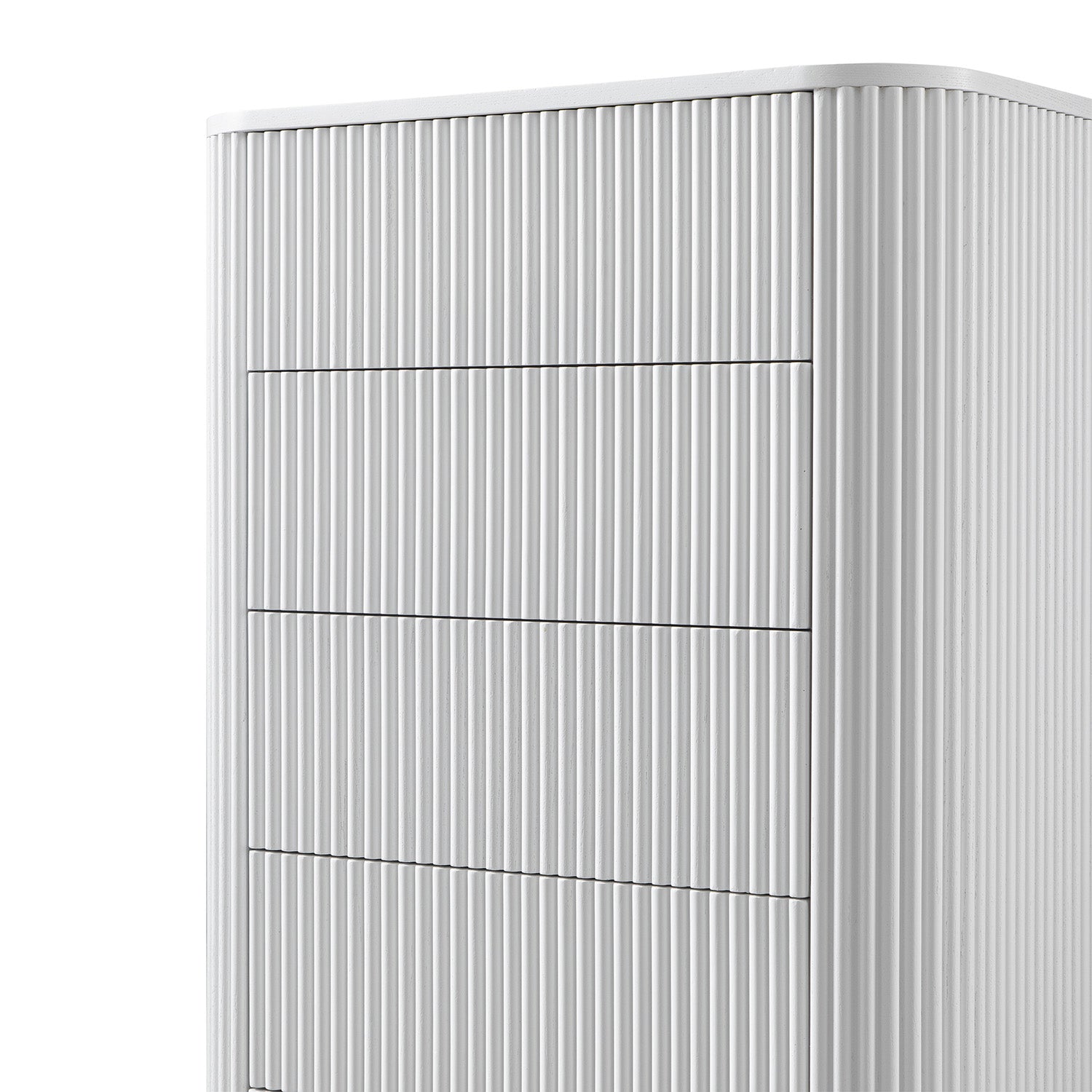 Maru Chest of 5 Drawers, Washed White