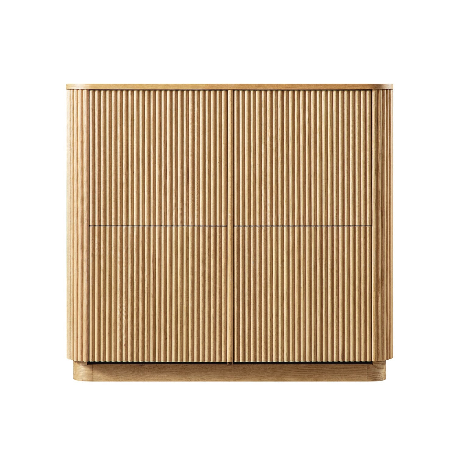 Maru 4-Door Shoe Storage Cabinet, Oak