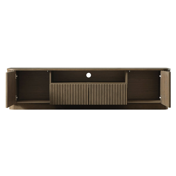 Maru 200cm Wide TV Unit with Drawers, Silver Oak