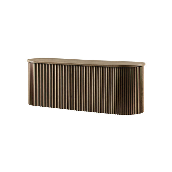 Maru Storage Ottoman Bench, Silver Oak