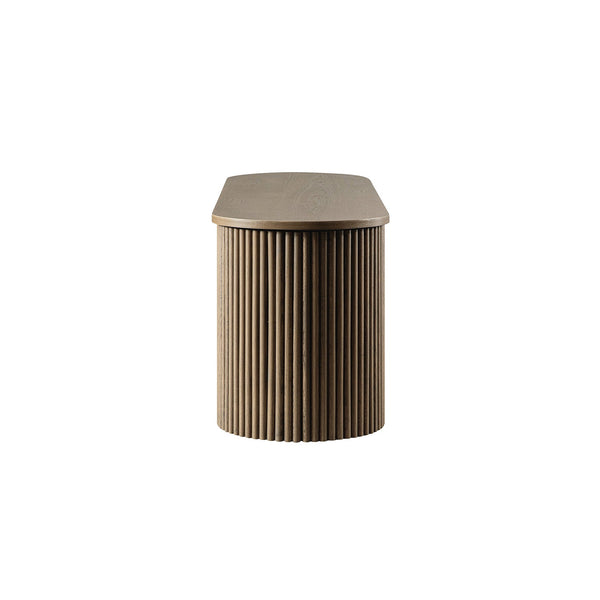 Maru Storage Ottoman Bench, Silver Oak