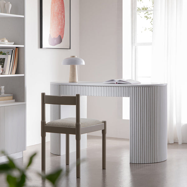 Maru 1-Drawer Writing Desk, Washed White