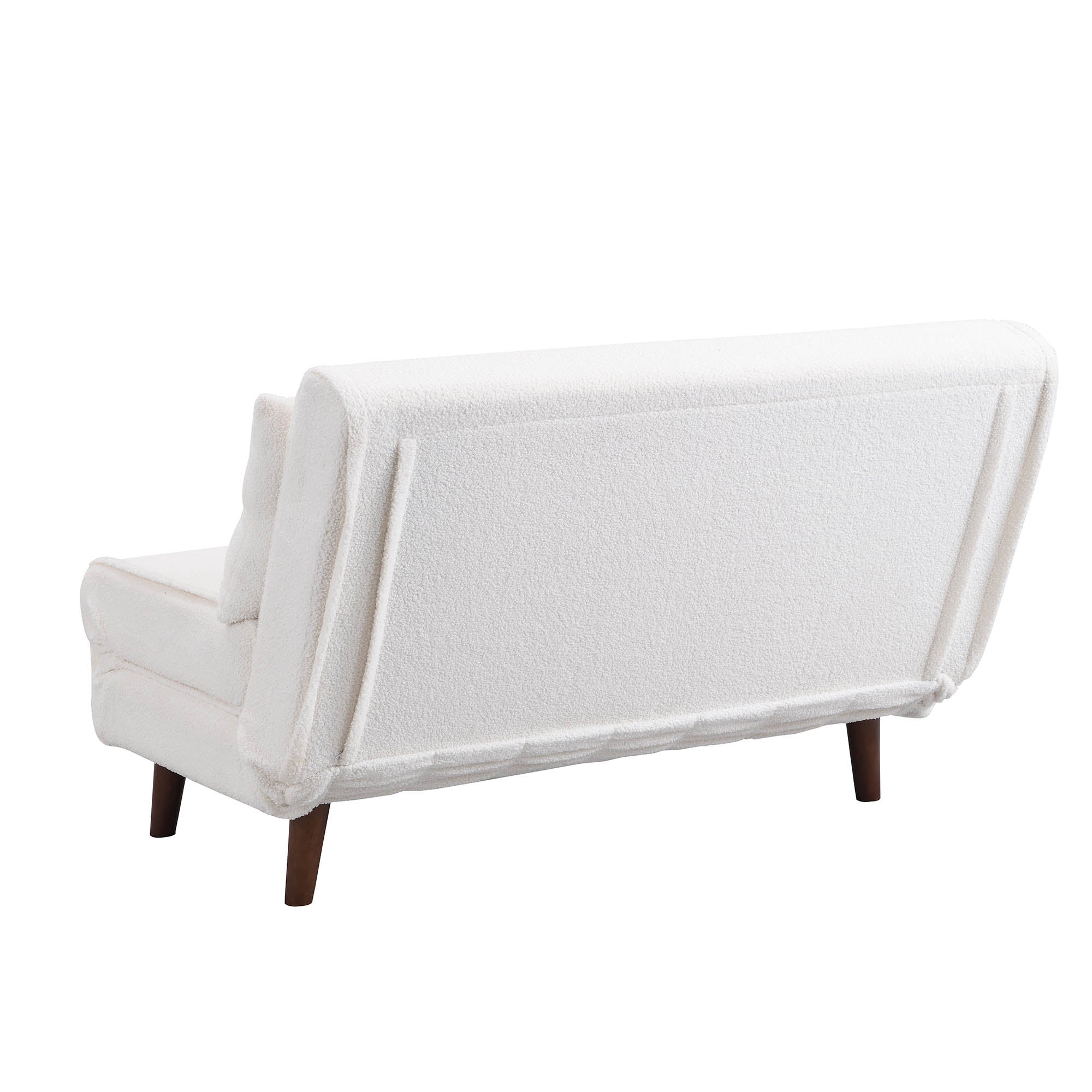 Algo Sofabed with Cushions in Beige Teddy Fabric 2 Seater