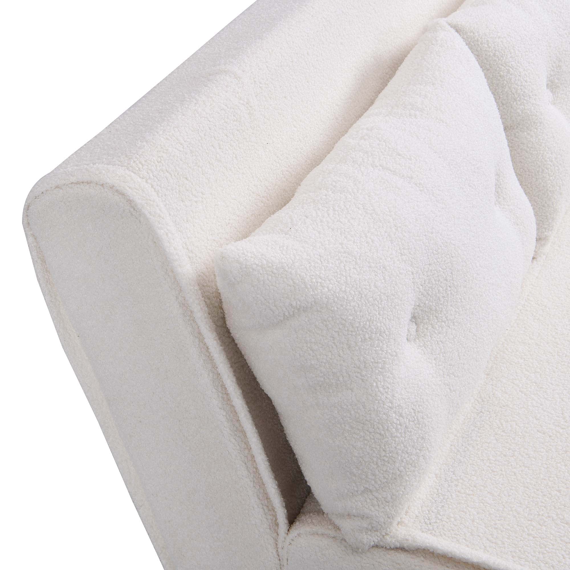 Algo Sofabed with Cushions in Beige Teddy Fabric 2 Seater