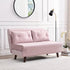 Algo Sofabed with Cushions in Pink Velvet 2 Seater