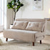 Algo Sofabed with Cushions in Taupe Teddy Fabric 2 Seater