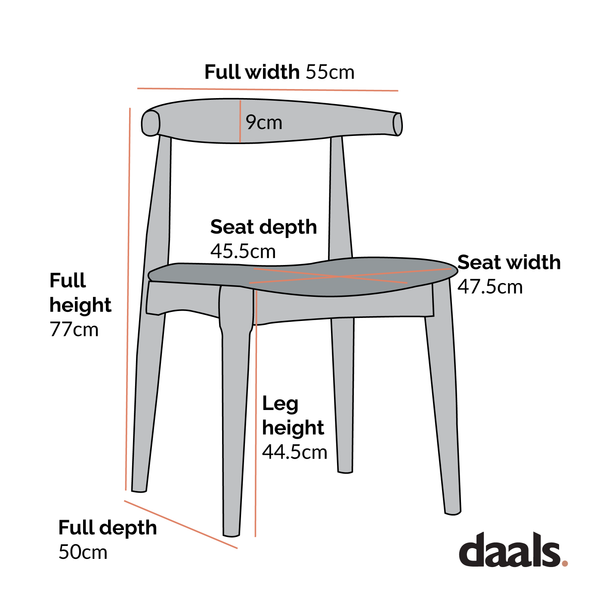 Arley Set of 2 Beech Wood Dining Chairs, Natural and Light Taupe Striped