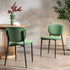 Kelmarsh Set of 2 Grass Green Velvet Upholstered Dining Chairs