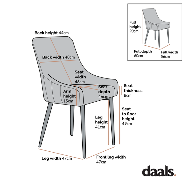Garnet Set of 2 Dark Grey Velvet Upholstered Dining Chairs with Back Handle