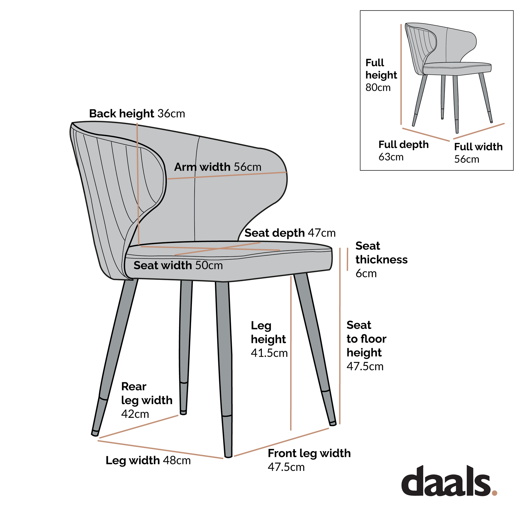 Langham Set of 2 Grey Woven Fabric Carver Dining Chairs with Fluted Back