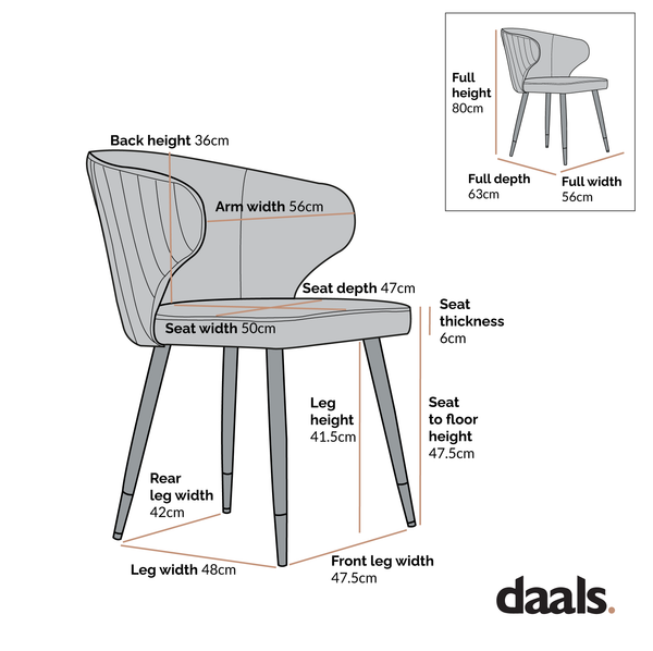 Langham Set of 2 Grey Woven Fabric Carver Dining Chairs with Fluted Back
