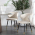 Langham Set of 2 Champagne Velvet Upholstered Carver Dining Chairs