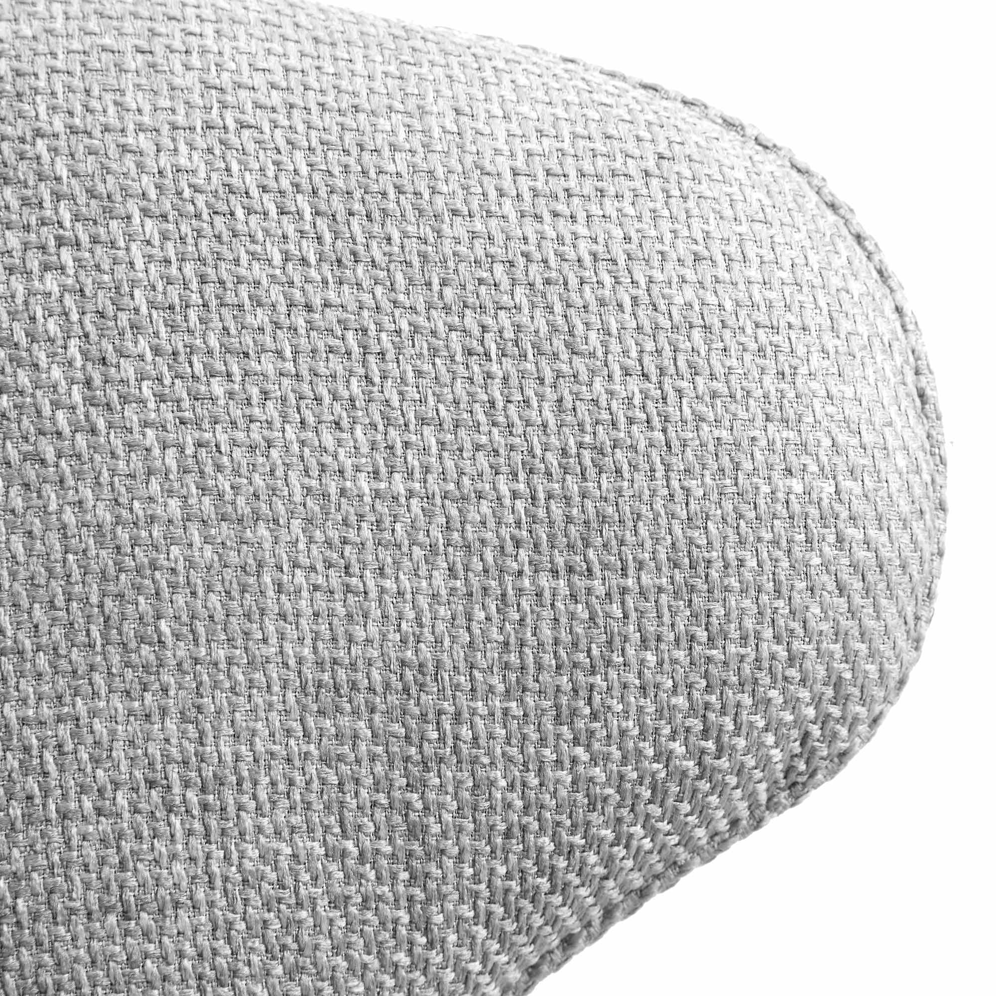 Langham Set of 2 Grey Woven Fabric Carver Dining Chairs with Fluted Back
