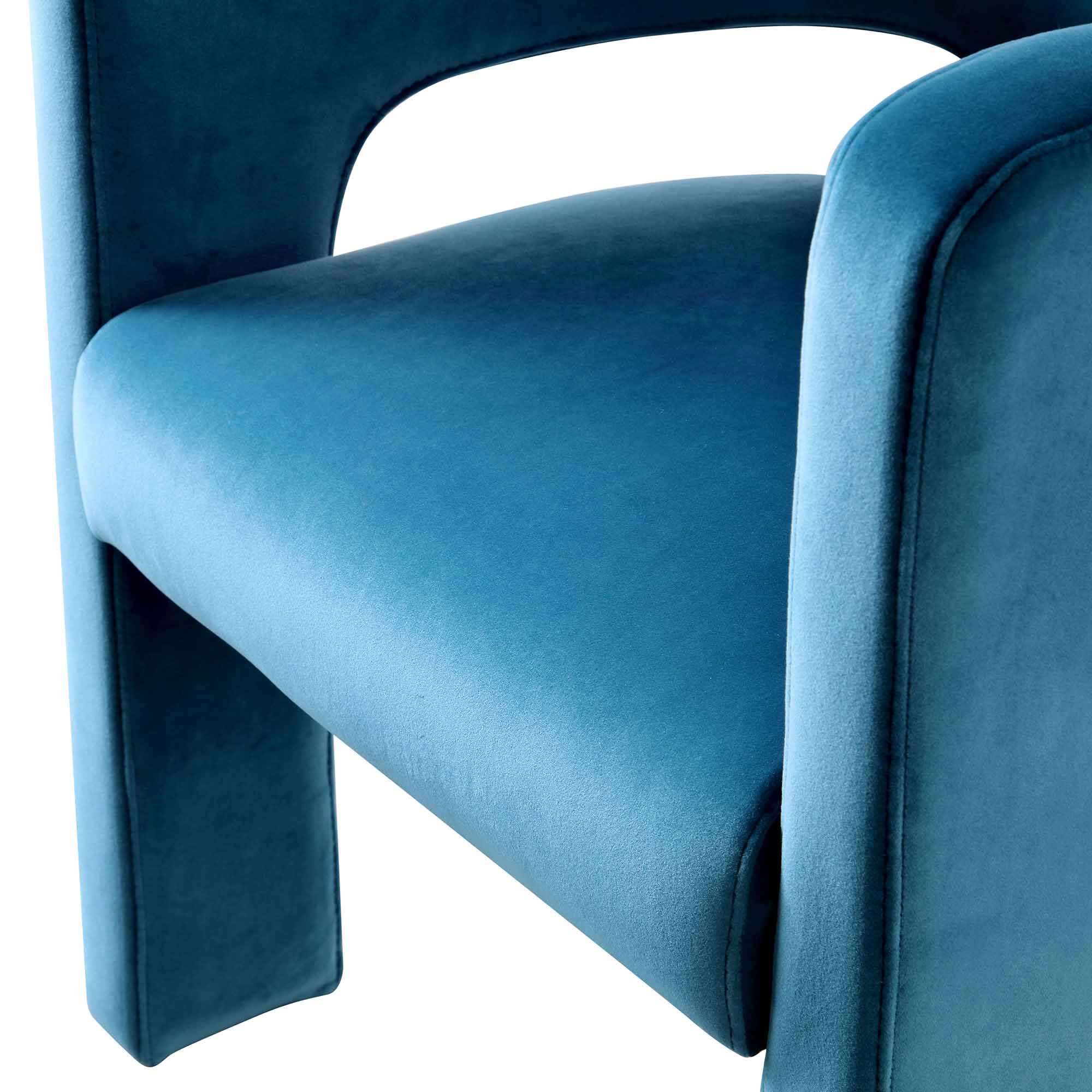 Greenwich Air Force Blue Velvet Dining Chair