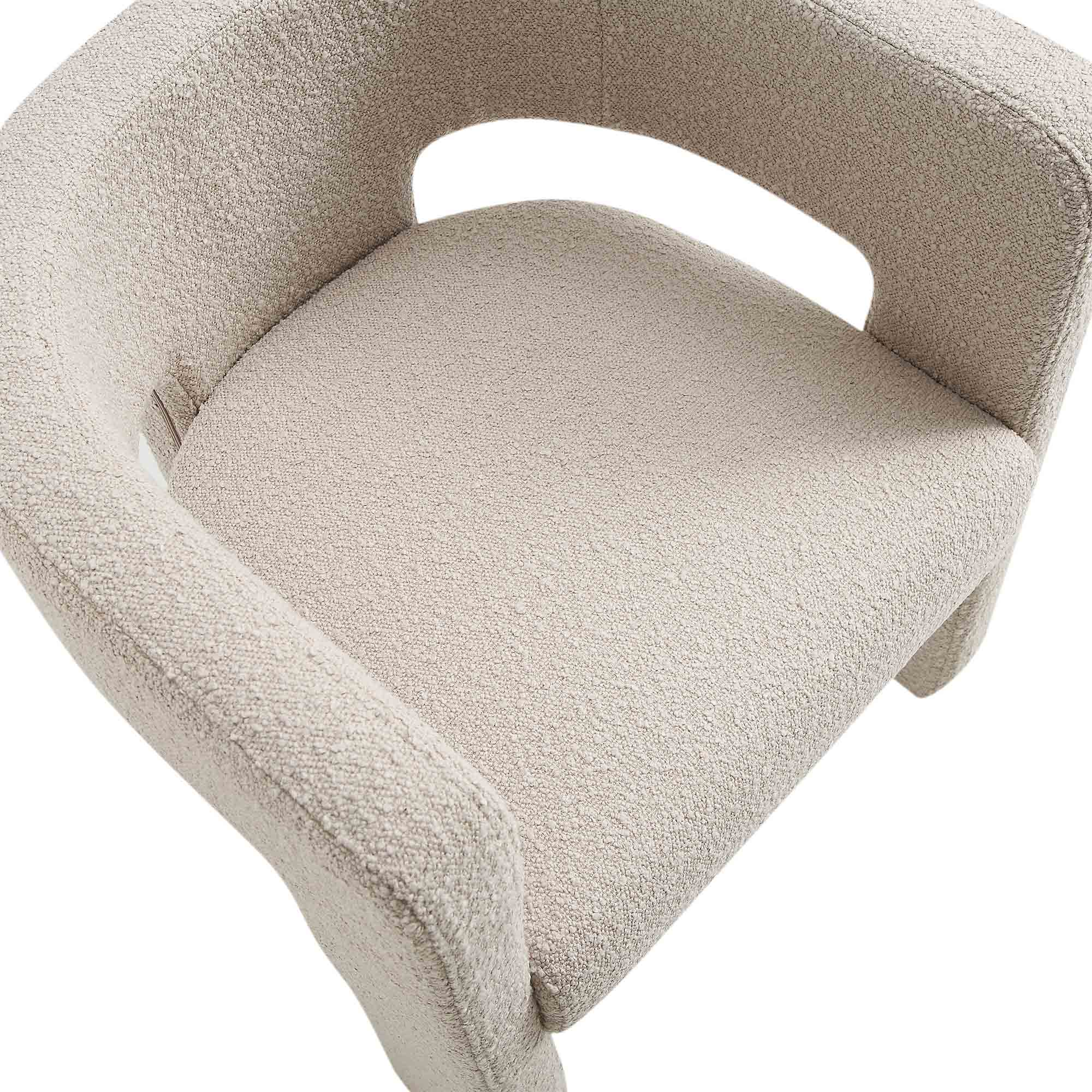 Greenwich Light Taupe Boucle Dining Chair