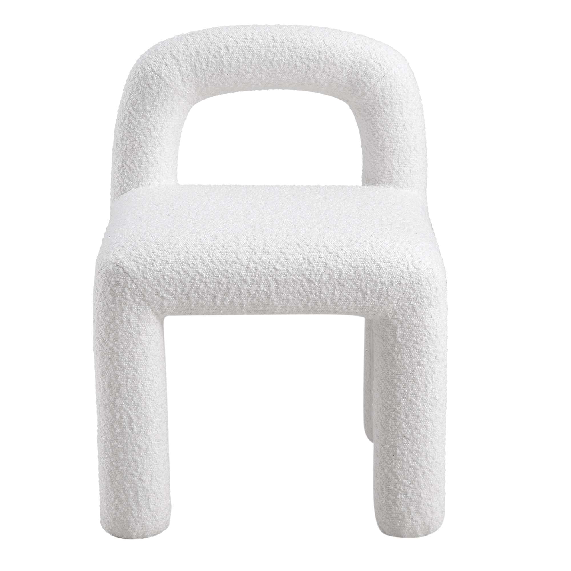 Libby White Boucle Dining Chair