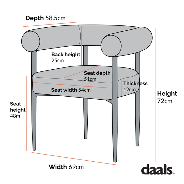 Fulbourn Taupe Boucle Dining Chair with Natural Wood Effect Legs