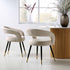Laurel Wave Champagne Velvet Set of 2 Dining Chairs