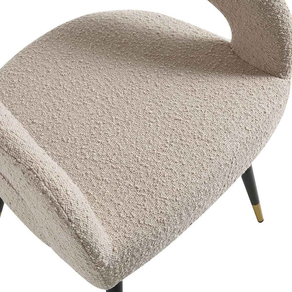 Laurel Wave Taupe Boucle Set of 2 Dining Chairs