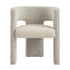 Greenwich Taupe Boucle and Beige Faux Leather Seat Dining Chair