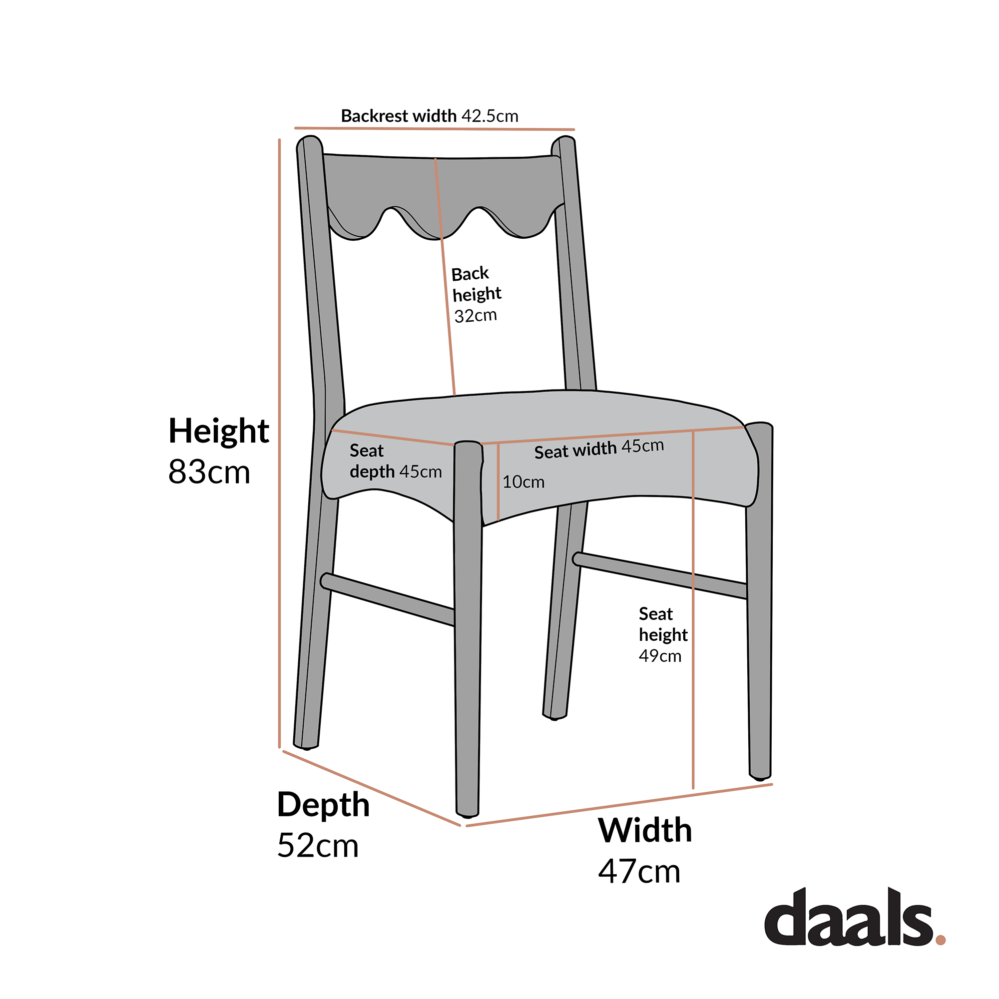 Ludlow Set of 2 Dining Chairs, Ecru Boucle | Natural Oak Frame