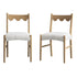 Ludlow Set of 2 Dining Chairs, Ecru Boucle | Natural Oak Frame
