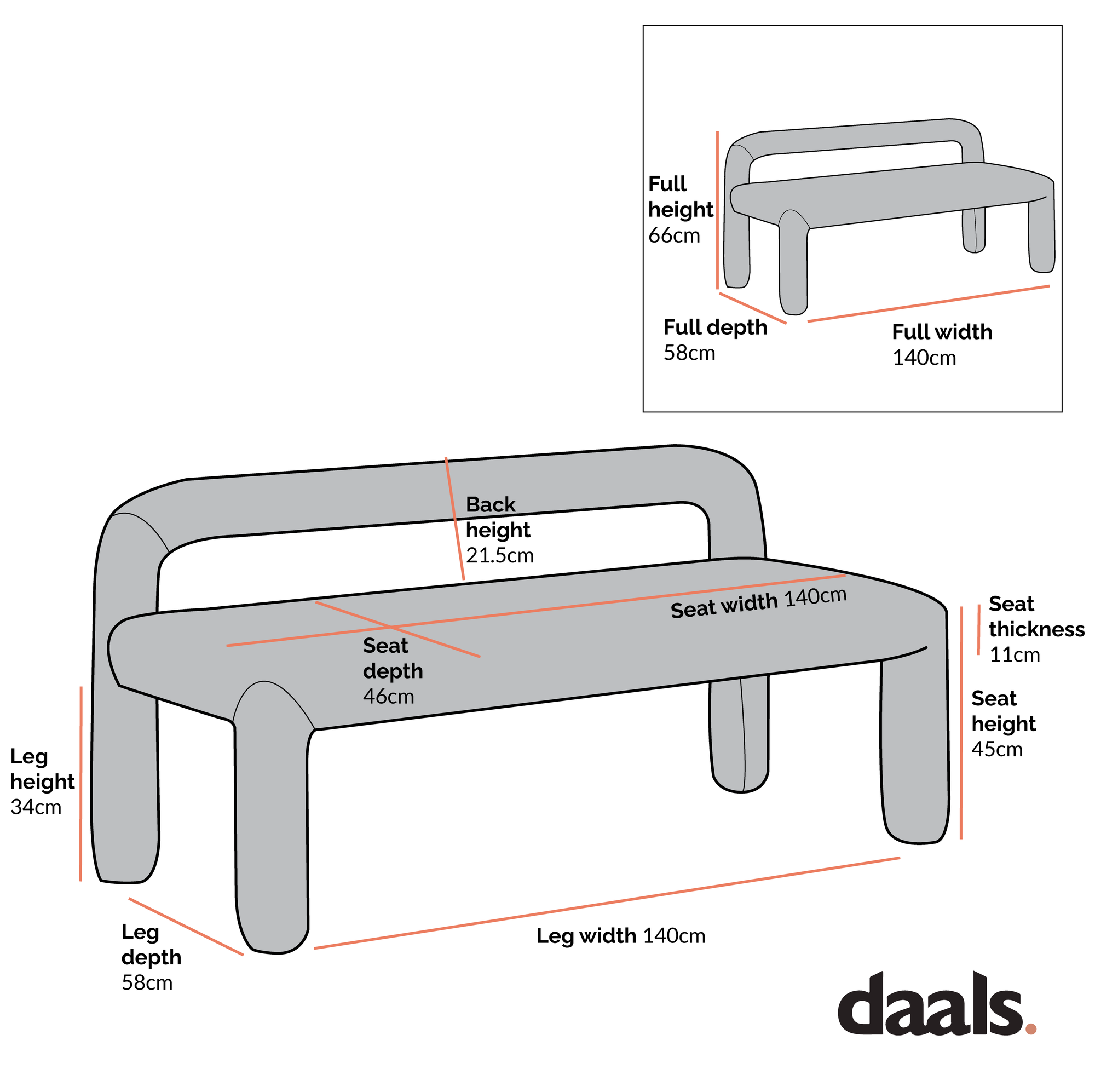 Libby Light Taupe Boucle 3 Seater Dining Bench