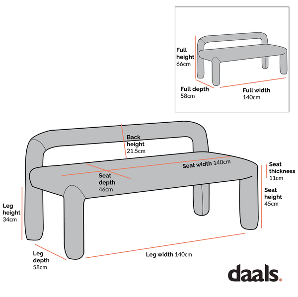 Libby Light Taupe Boucle 3 Seater Dining Bench