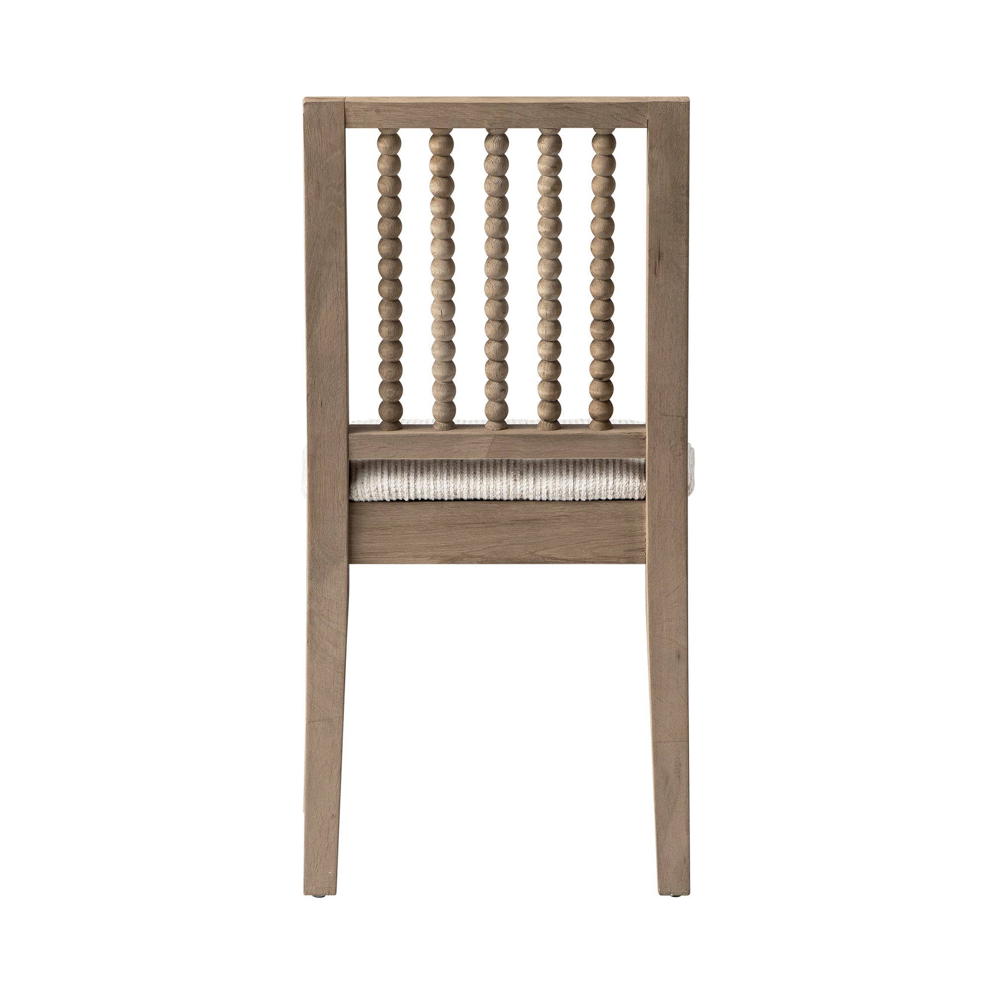 Hemingford Set of 2 Beige Textured Fabric Bobbin Spindle Washed Oak Dining Chairs
