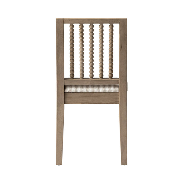 Hemingford Set of 2 Beige Textured Fabric Bobbin Spindle Washed Oak Dining Chairs